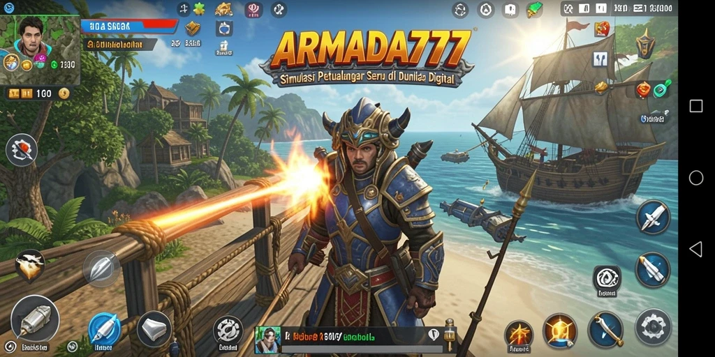 Tampilan visual menakjubkan dari gameplay ARMADA777 yang penuh petualangan.