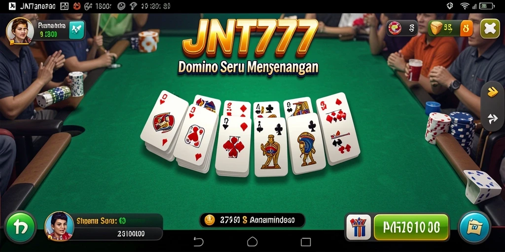 Tampilan gameplay Domino yang menarik dan interaktif dari JNT777.