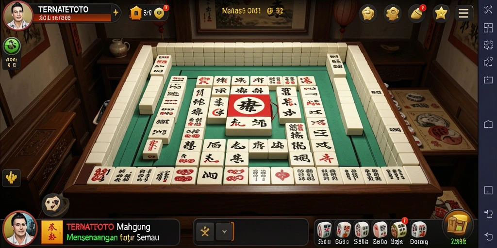 Tampilan visual gameplay Mahjong di TERNATETOTO yang menarik.